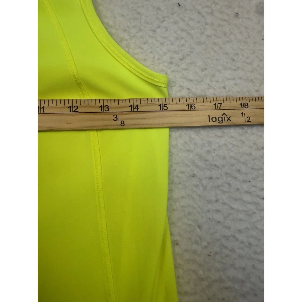 Lululemon Tank Womens 2‎ Yellow High Neck Mesh Athletic Running Top LW1CYHS
